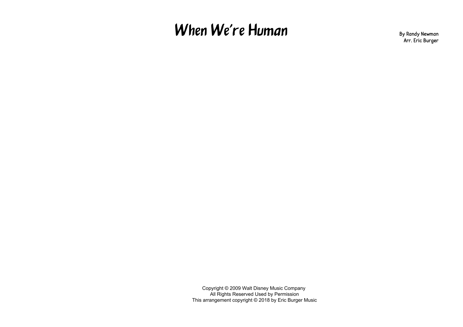 When We're Human (arr. Eric Burger) Partituras Digitales