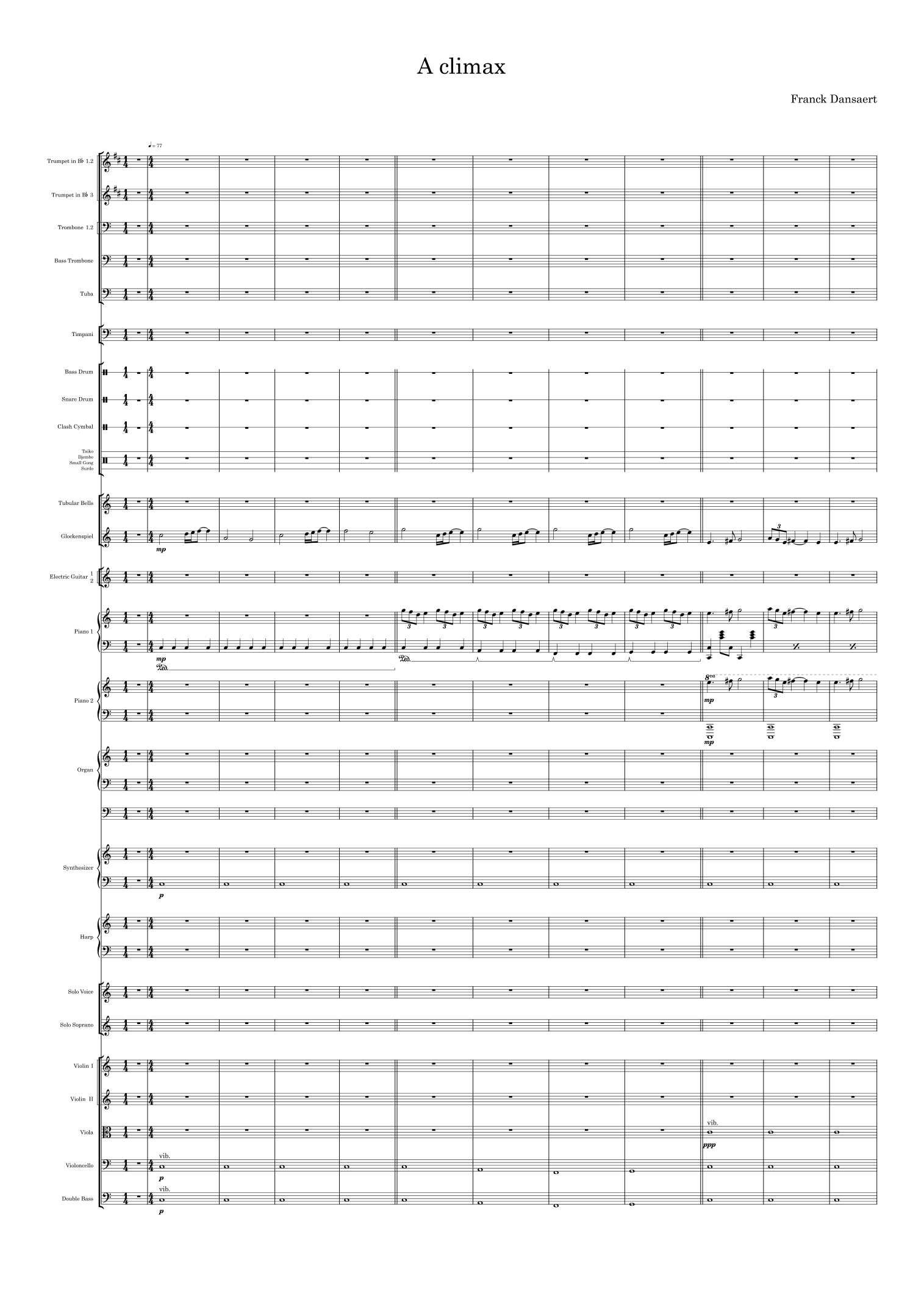 Climax - Score Only by Franck Dansaert Full Orchestra