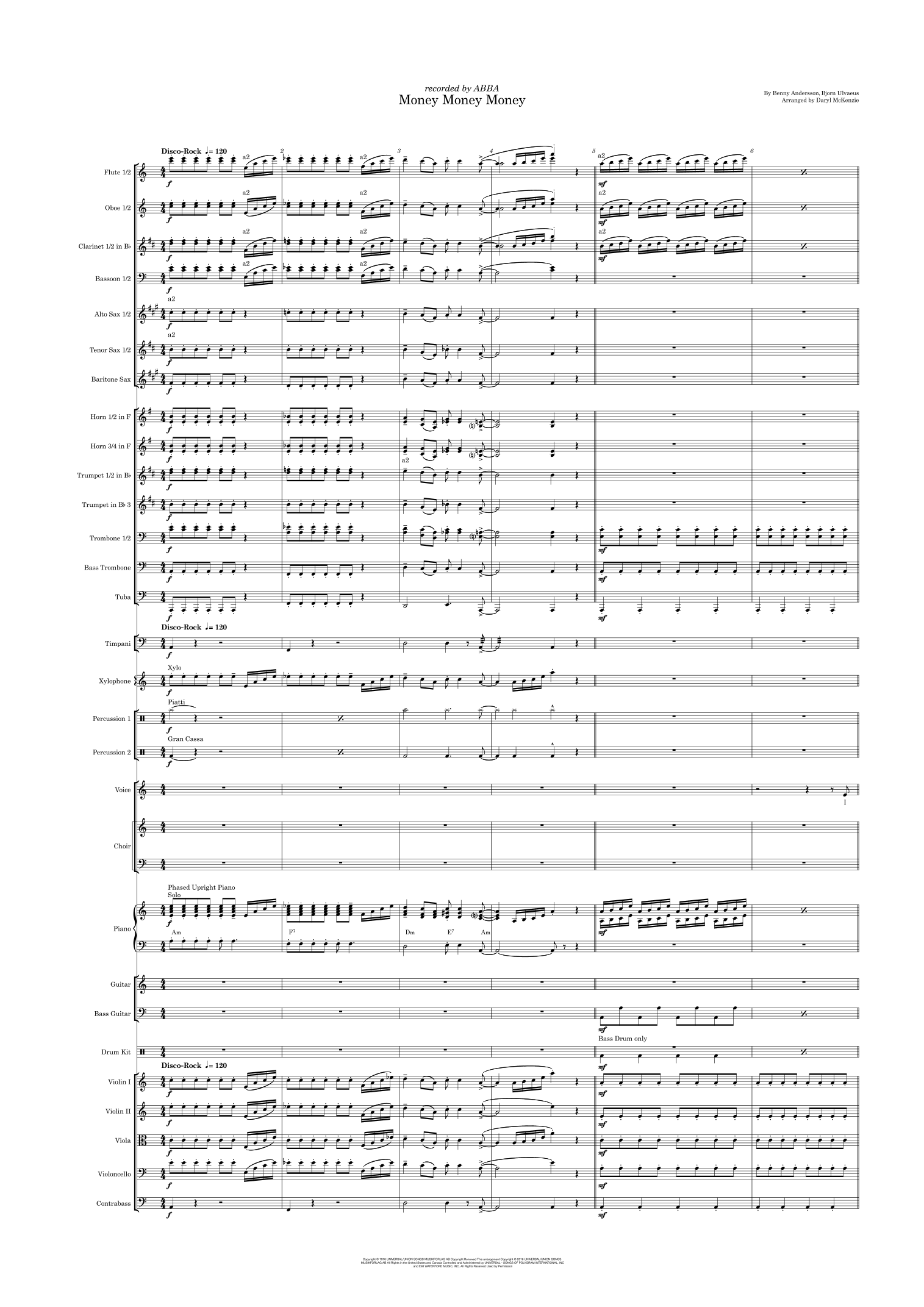 Money, Money, Money (arr. Daryl McKenzie) by ABBA 管弦乐团 - 预览
