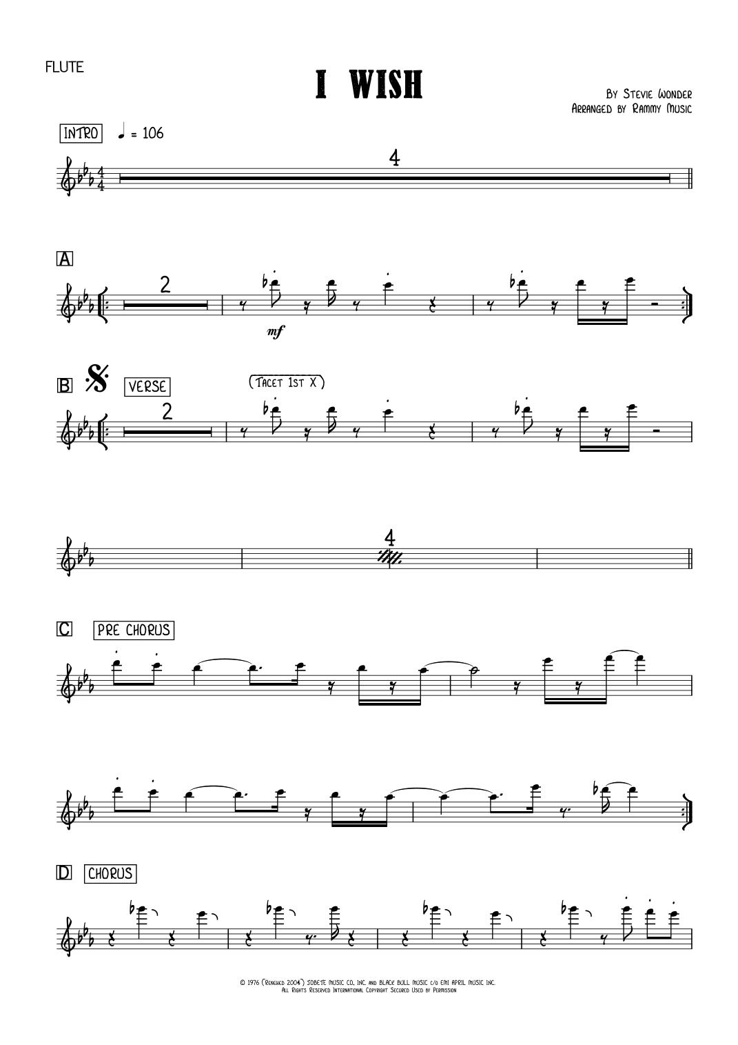 I Wish (arr. Rammy Music) by Stevie Wonder 管弦乐团 - 预览