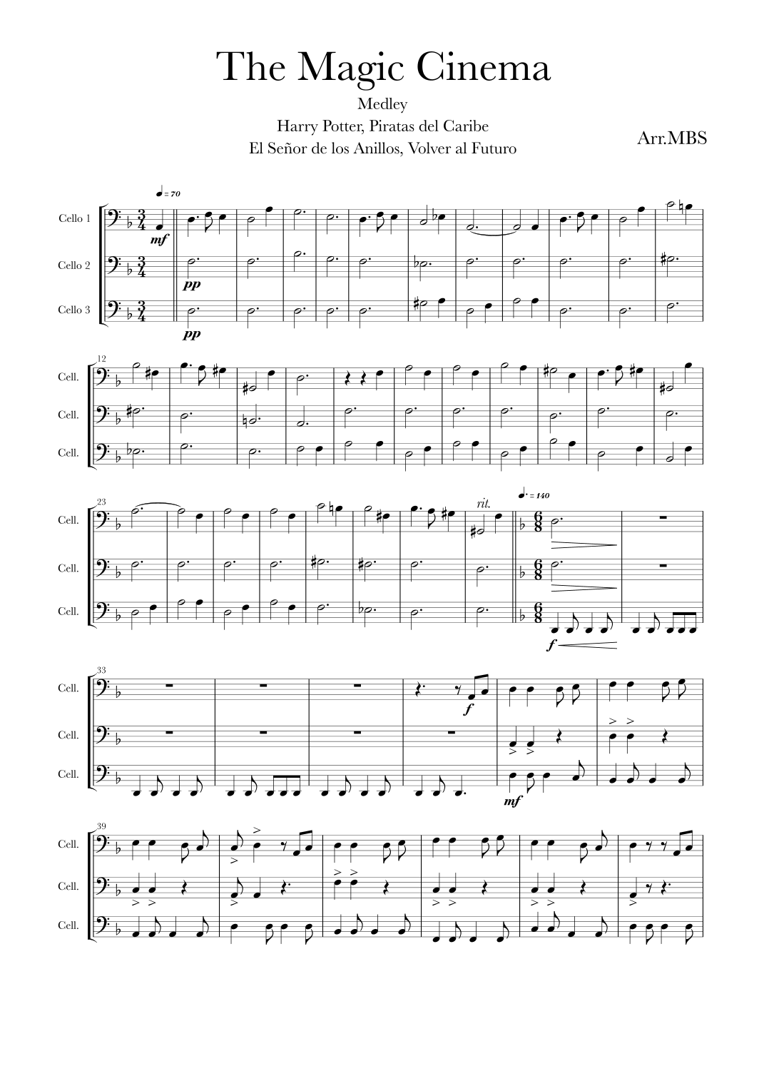 Ritoli Medley (arr. MBS por Vitantonio Ritoli Partituras para Agrupación para ...