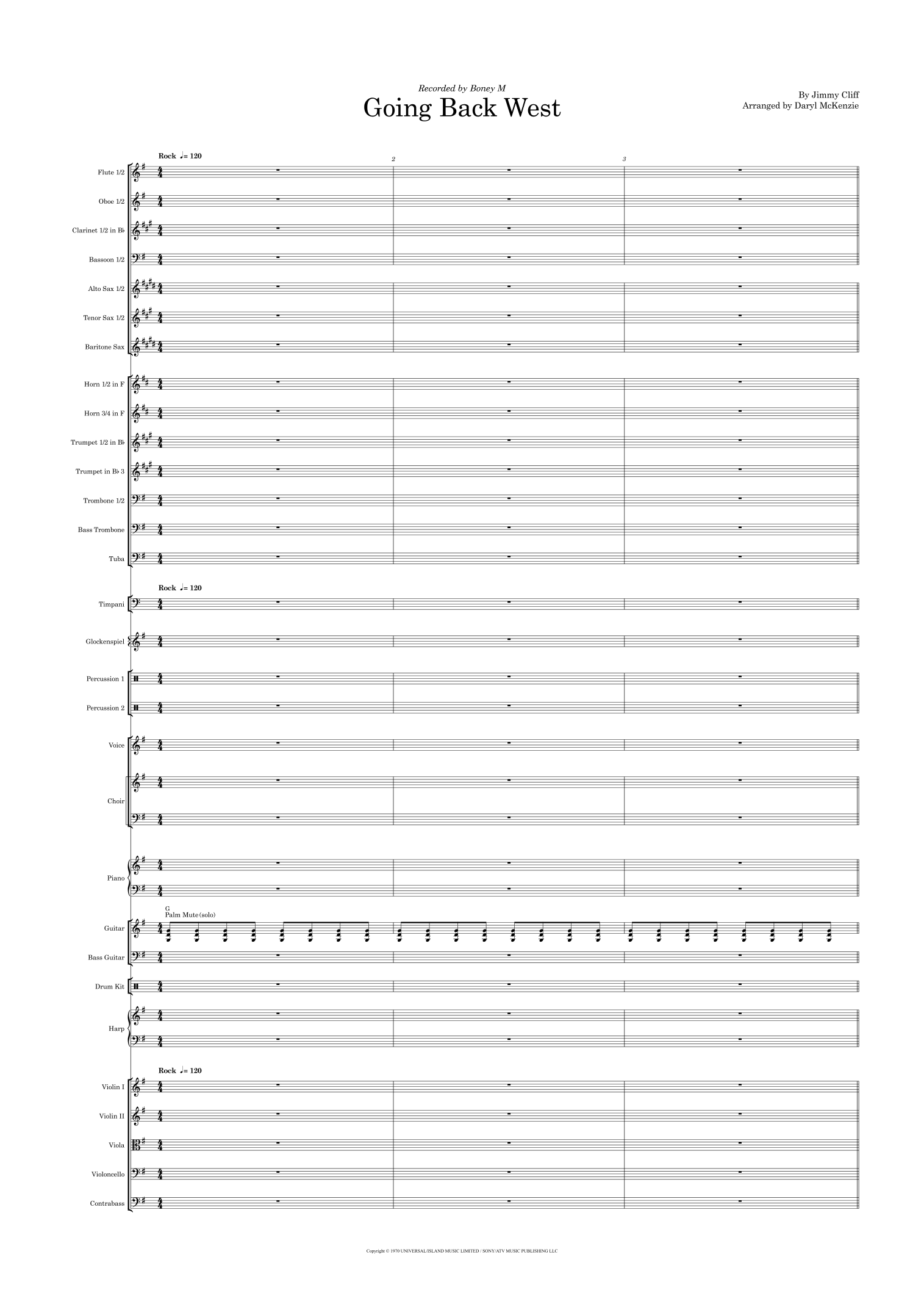 Going Back West (arr. Daryl McKenzie) by Boney M Full Orchestra