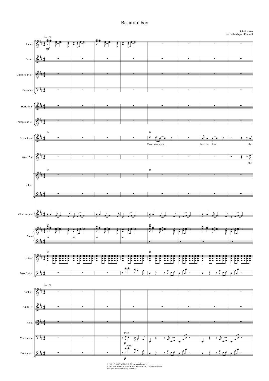 Beautiful Boy (Darling Boy) (arr. Nils-Magnus Kinnvall) by John Lennon 管弦乐团 - 预览