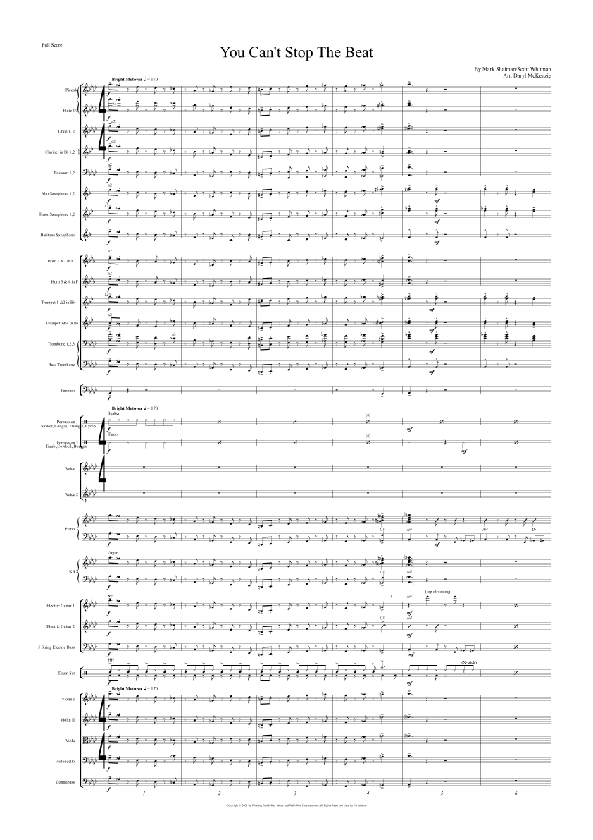 You Can't Stop The Beat (arr. Daryl McKenzie) by Cast of Hairspray Full Orchestra