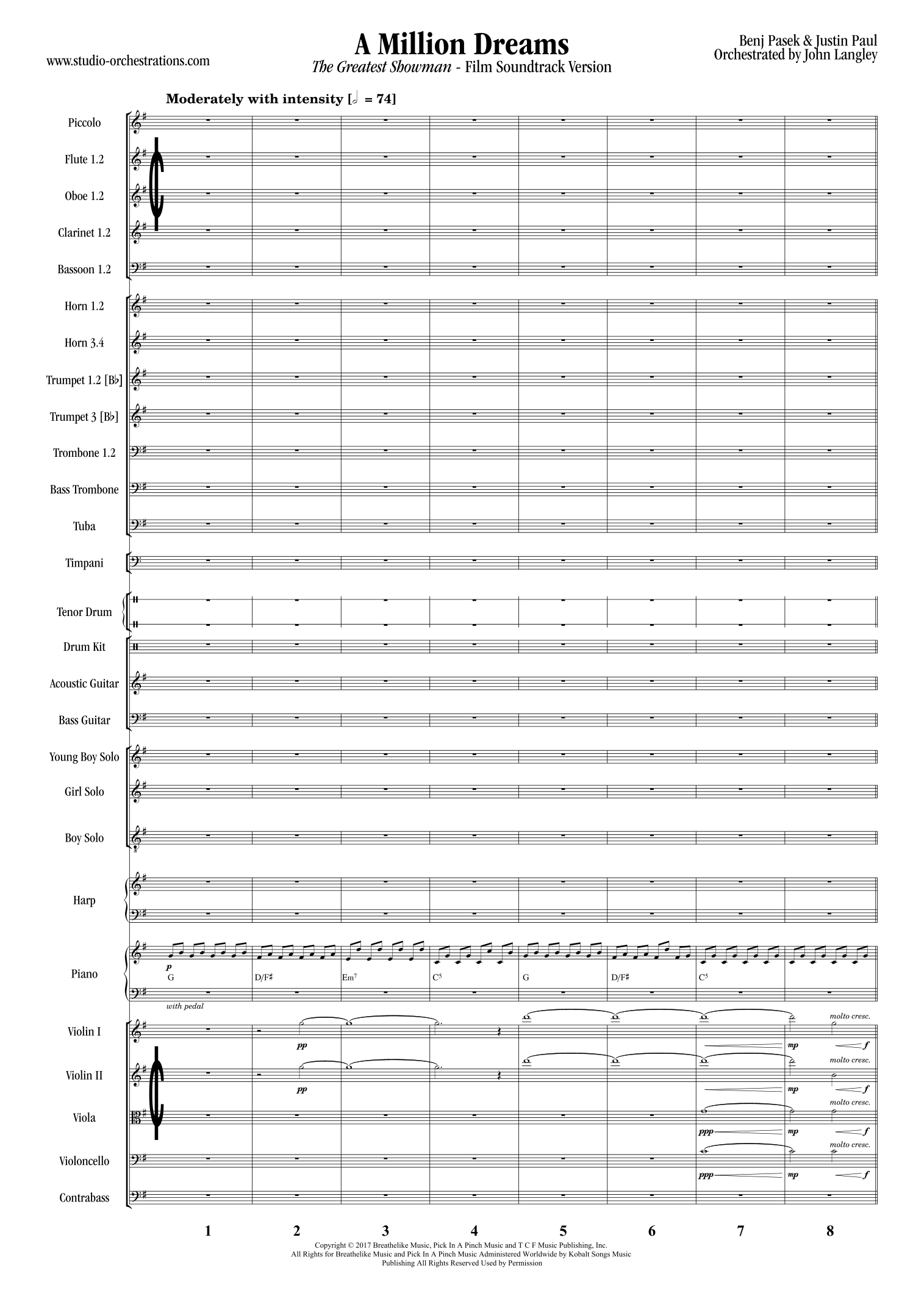 A Million Dreams (arr. John Langley / Studio Orchestrations) by Pink Full Orchestra
