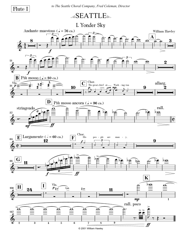 Seattle (Set of Orchestral Parts) Digital Sheet Music