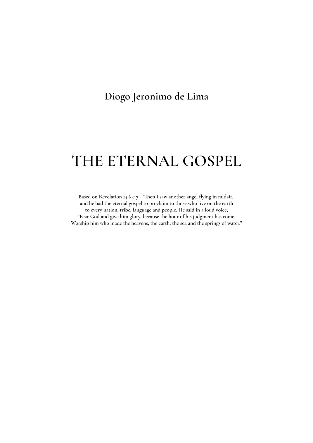 Diogo Jeronimo de Lima 的《永恒的福音》(The Eternal Gospel) 管弦乐团 - 预览