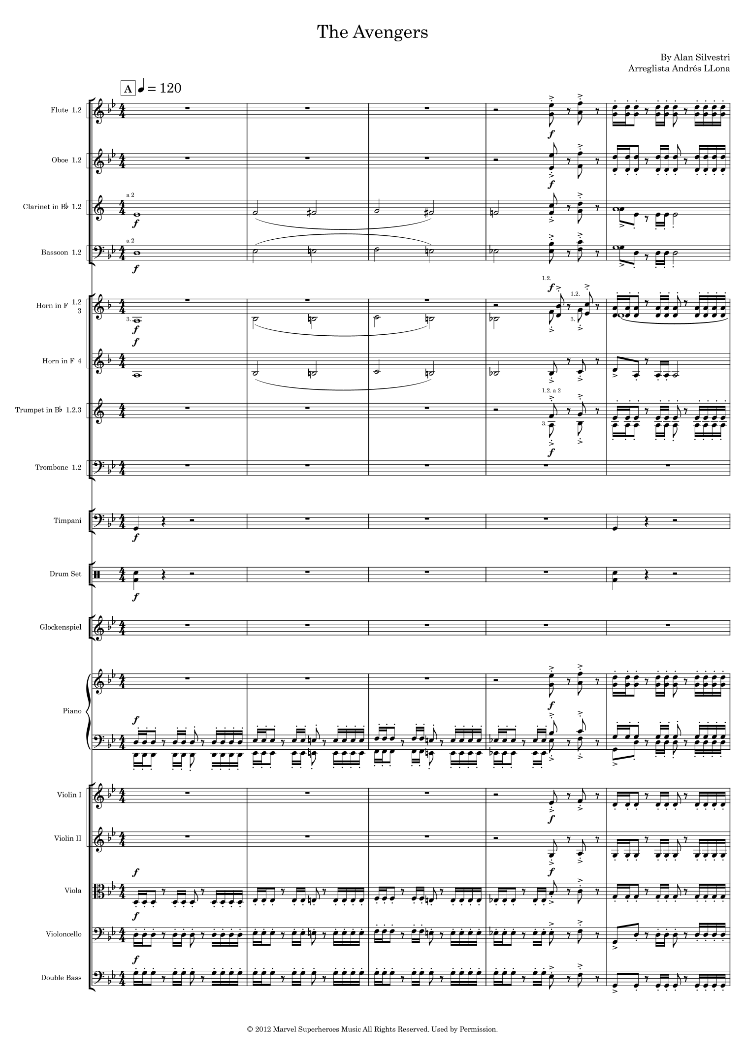 The Avengers (arr. Andrés LLona) by Alan Silvestri Full Orchestra