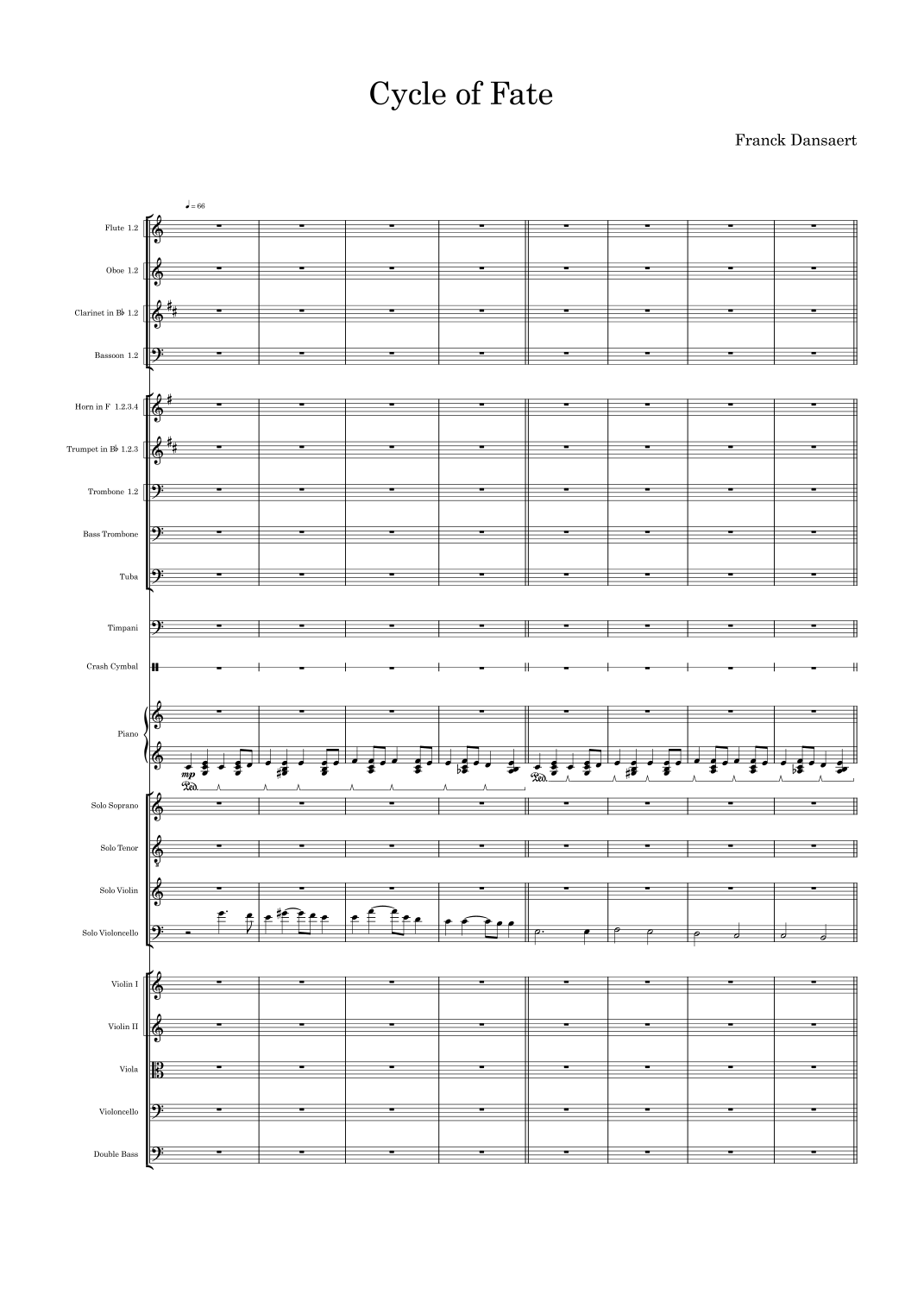 Cycle of Fate - 仅总谱 (Score Only) by Franck Dansaert 管弦乐团 (Full Orchestra) - 预览