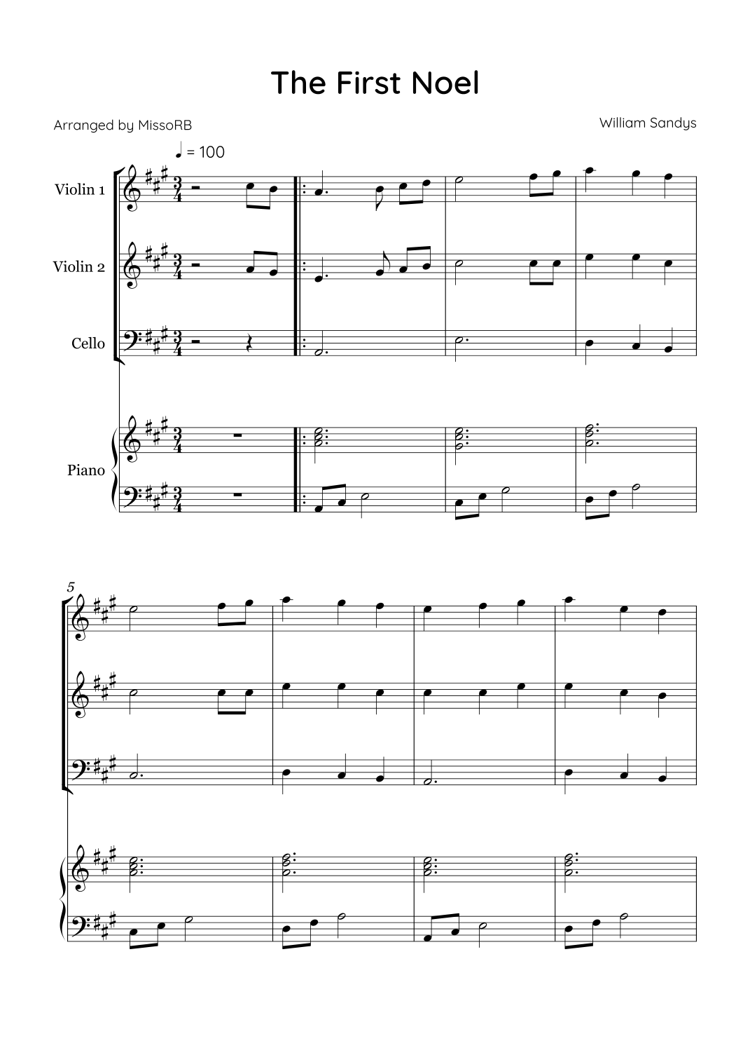 The First Noel Flute Duet Piano In A Major Easy arr MissoRB By the-first-noel-flute-duet-piano-in-a-major-easy-arr-missorb-by