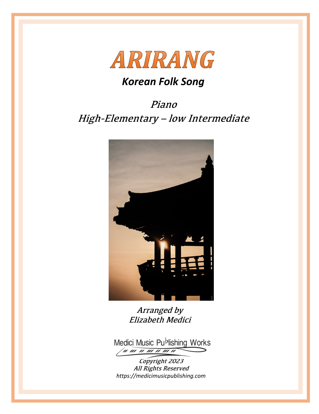 Arirang Korean Folk Song (arr. Elizabeth Medici) Digital Sheet Music