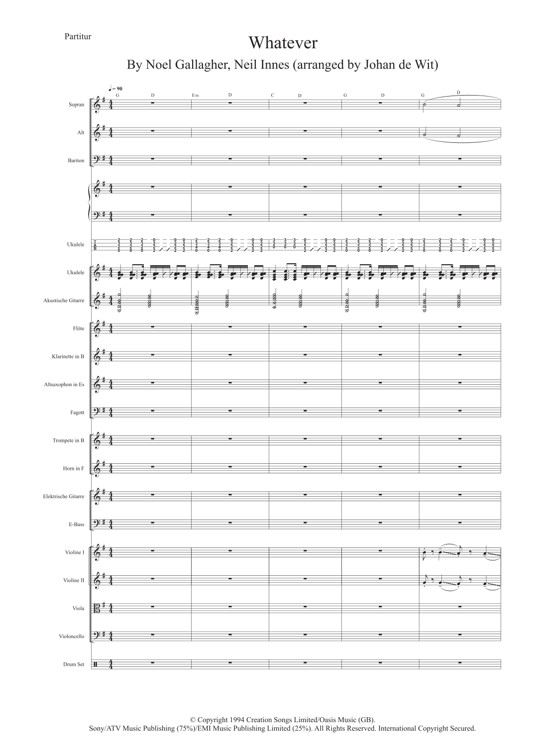 Whatever (arr. Johan de Wit) by Oasis 管弦乐团 - 预览