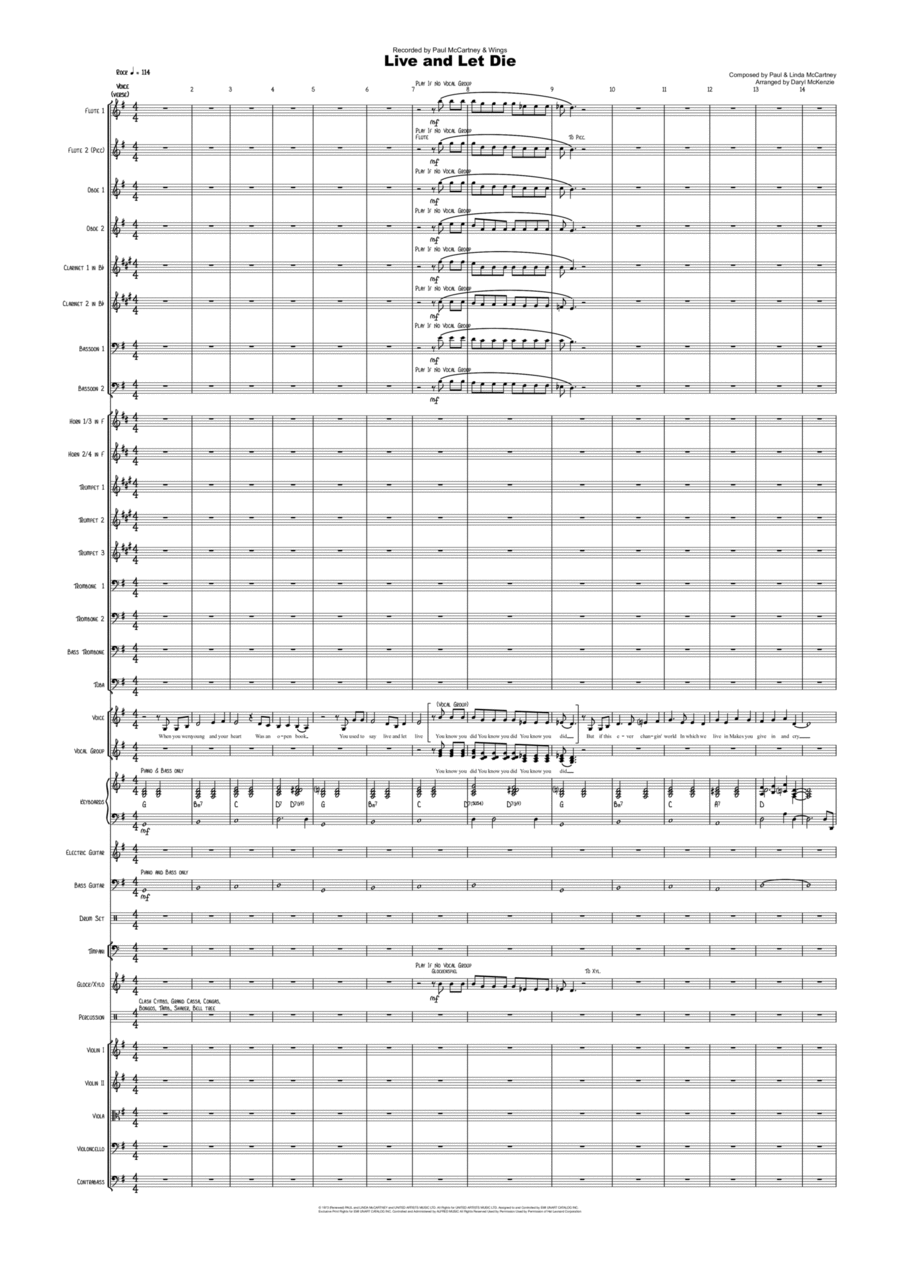 Live And Let Die (arr. Daryl McKenzie) by Wings Full Orchestra
