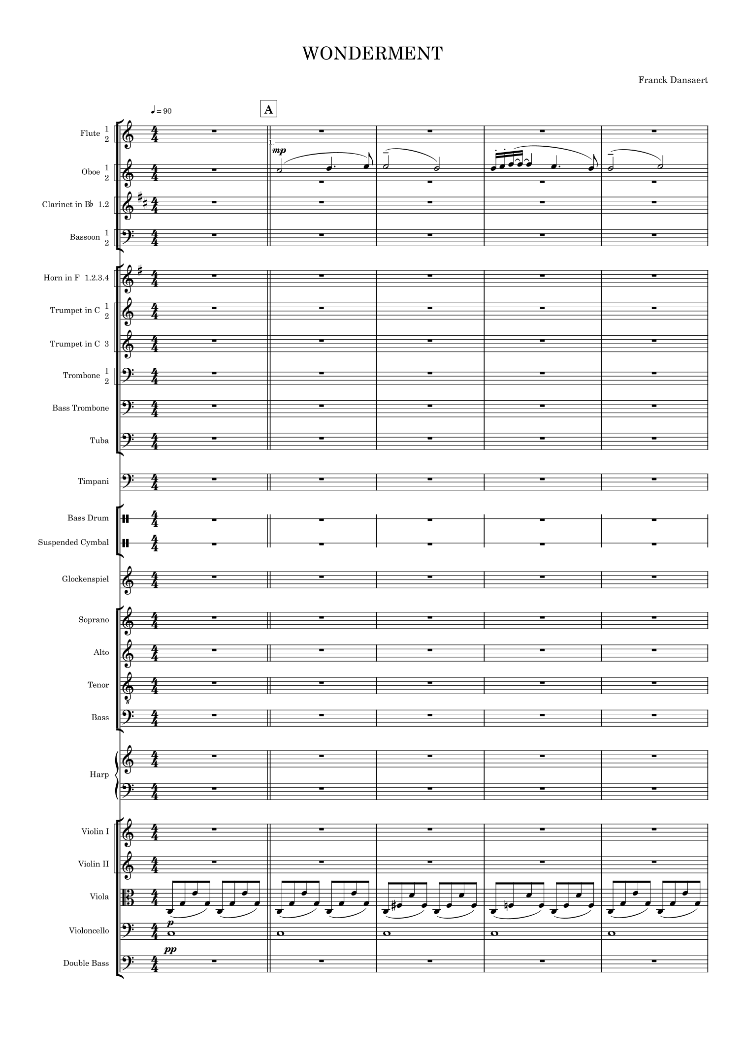 Wonderment - Score Only by Franck Dansaert Full Orchestra