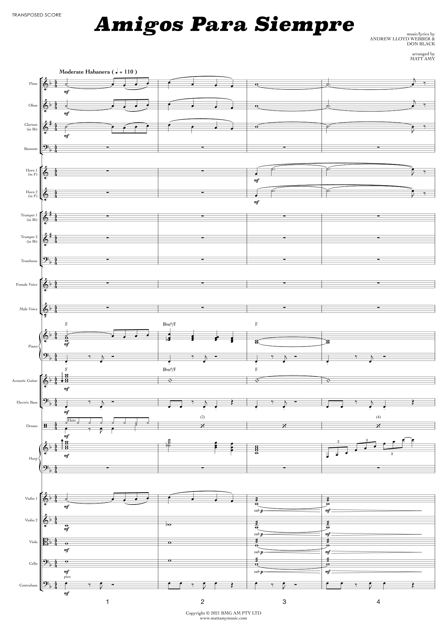 Amigos Para Siempre (arr. Matt Amy) by Robert Anthony Pippan 全编制管弦乐团 - 预览