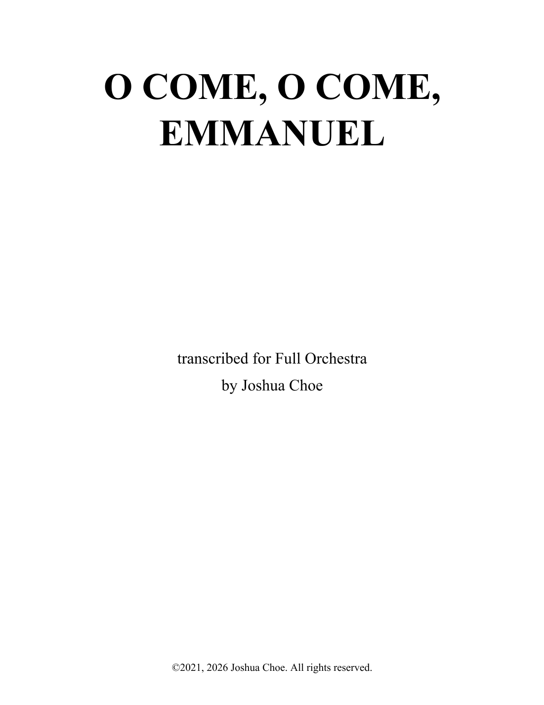 O Come, O Come, Emmanuel (arr. JMJ Arrangements) by Traditional 管弦乐团 - 预览