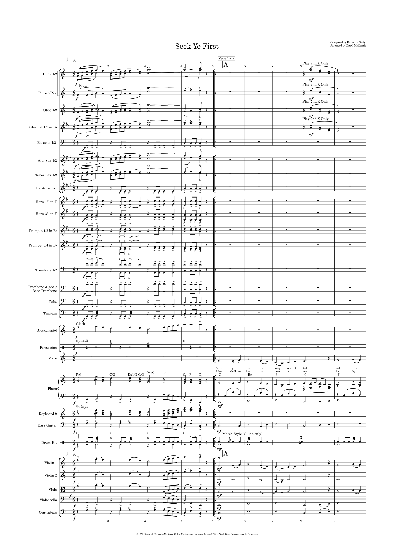 Seek Ye First (arr. Daryl McKenzie) by Karen Lafferty 管弦乐团 - 预览