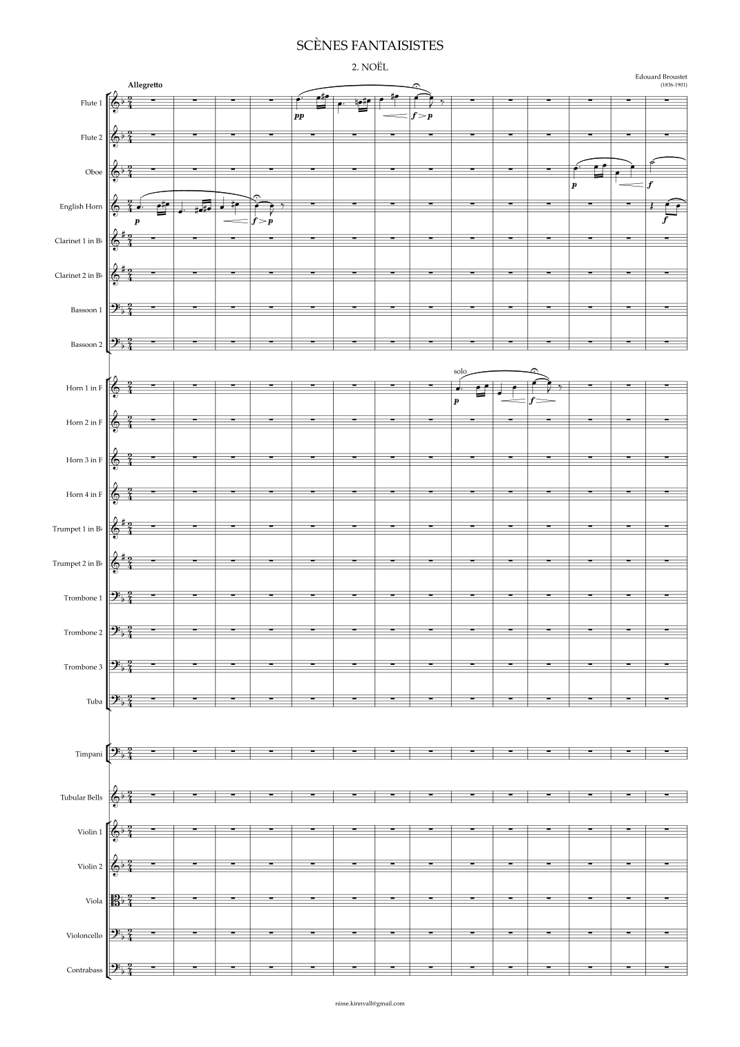 Scènes Fantaisistes; 2. Noël by Edouard Broustet 管弦乐团 - 预览