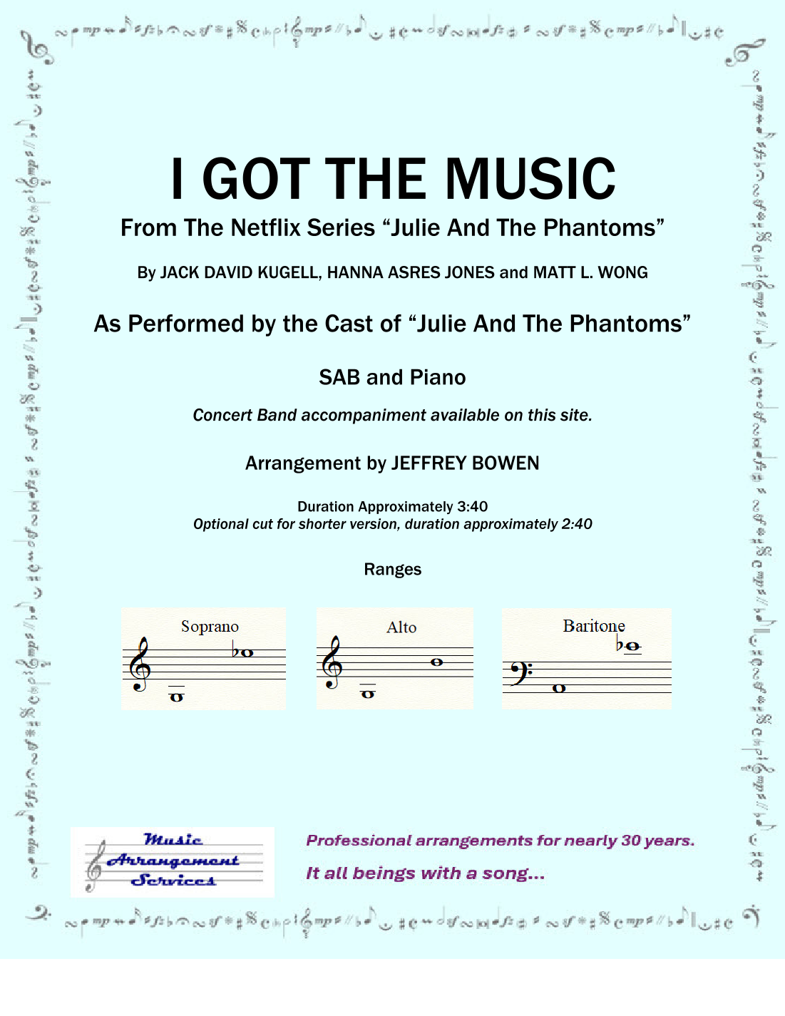 I Got The Music (arr. Jeffrey Bowen) by Julie And The Phantoms Cast ...