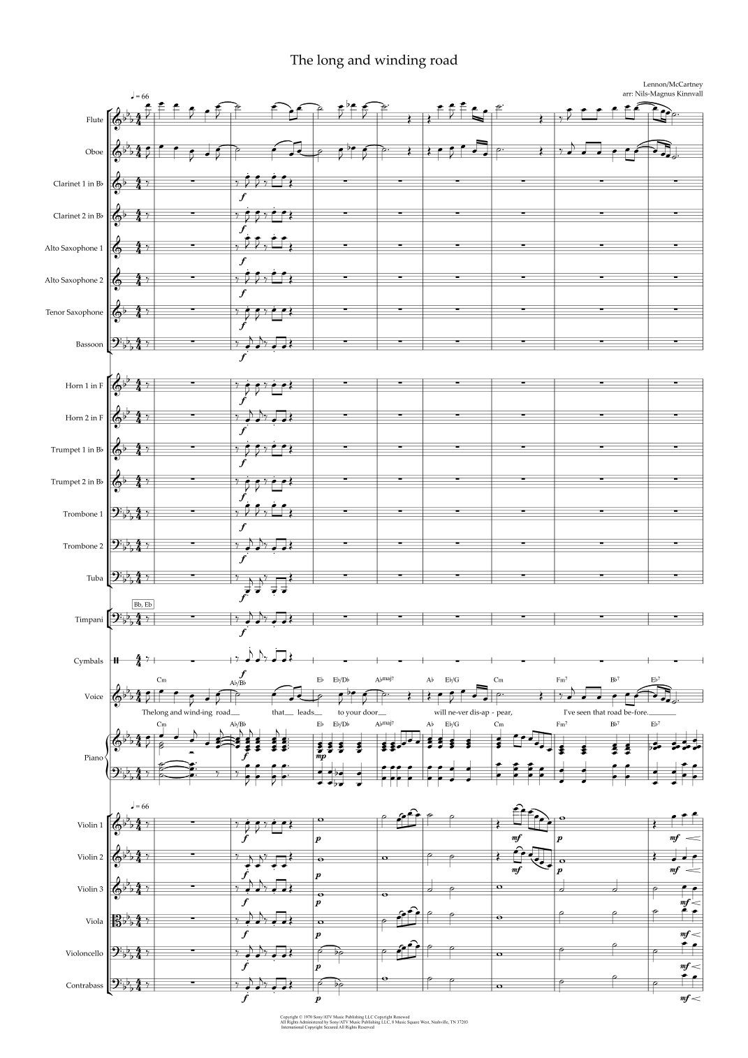 The Long And Winding Road (arr. Nils-Magnus Kinnvall) by The Beatles Full Orchestra