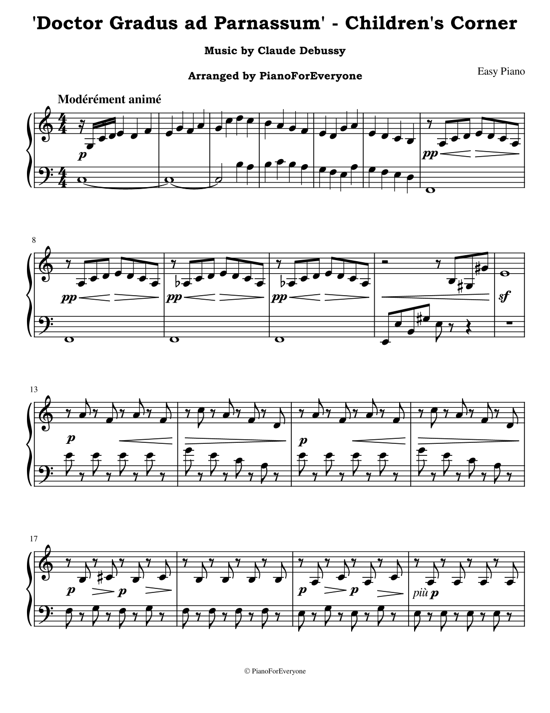 'Doctor Gradus ad Parnassum' from Children's Corner - Debussy (Easy ...