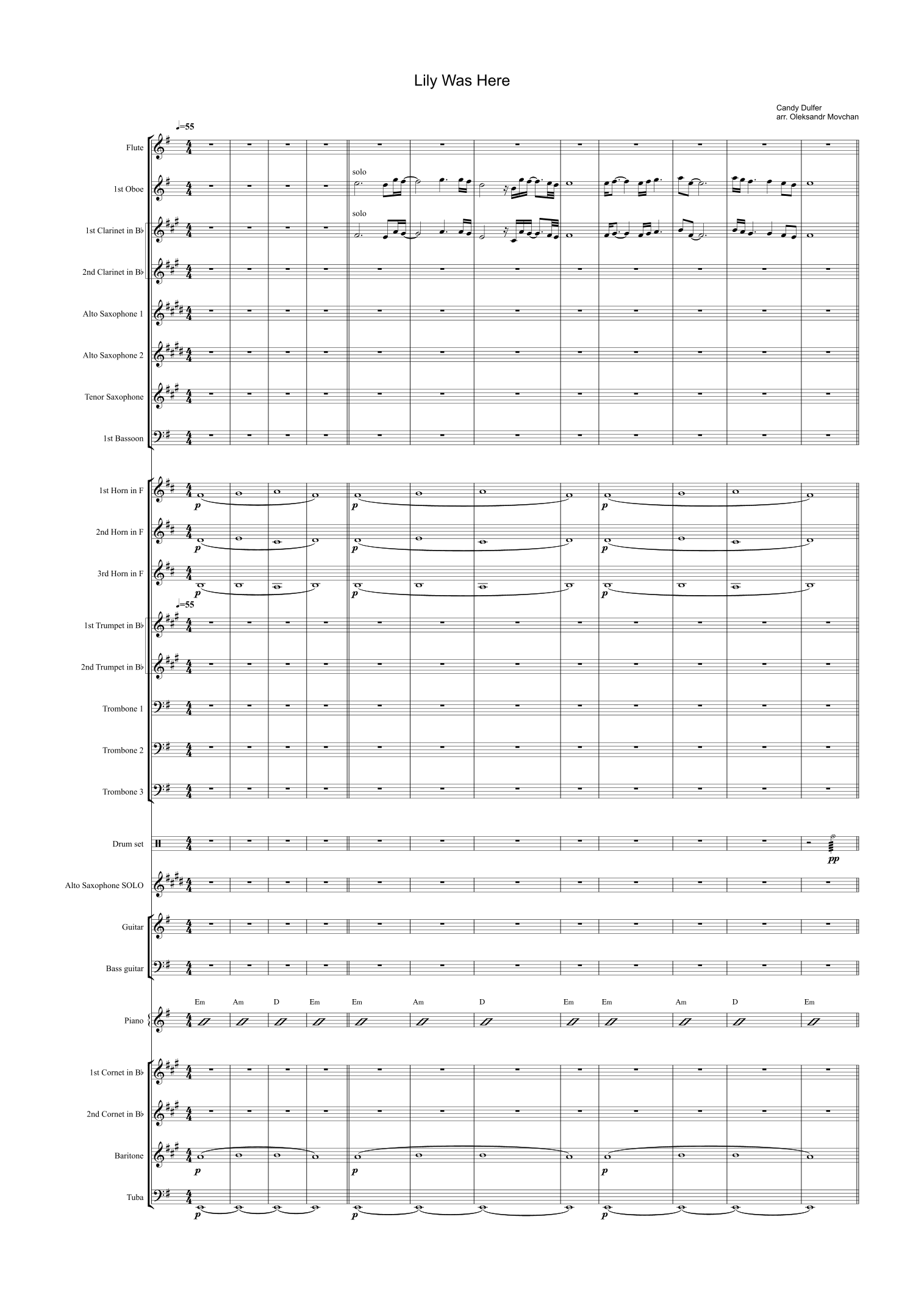 Lily was here (arr. Oleksandr Movchan) by Candy Dulfer Full Orchestra