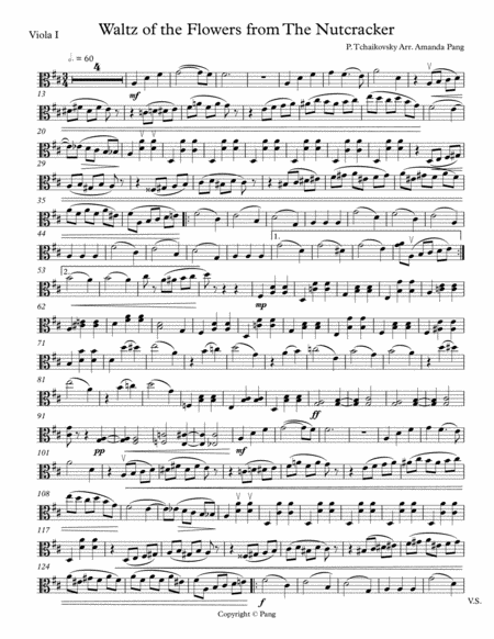 Waltz of the Flowers For Two Violas (arr. Amanda Pang) Partition Digitale