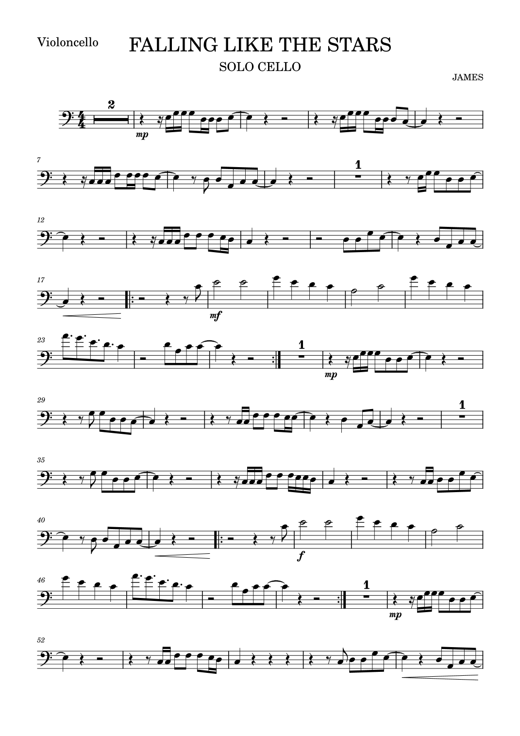 Arthur Falling FALLING LIKE THE STARS (arr. James Arthur) by James Arthur Sheet Music ...