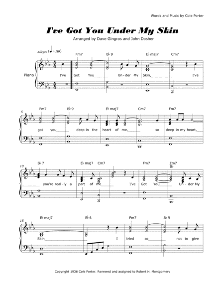 I've Got You Under My Skin (arr. Dave Gingras, John E. Dosher) Digital Sheet Music