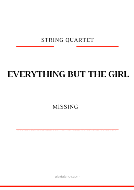 Missing (arr. Alex Talanov) Partituras Digitales