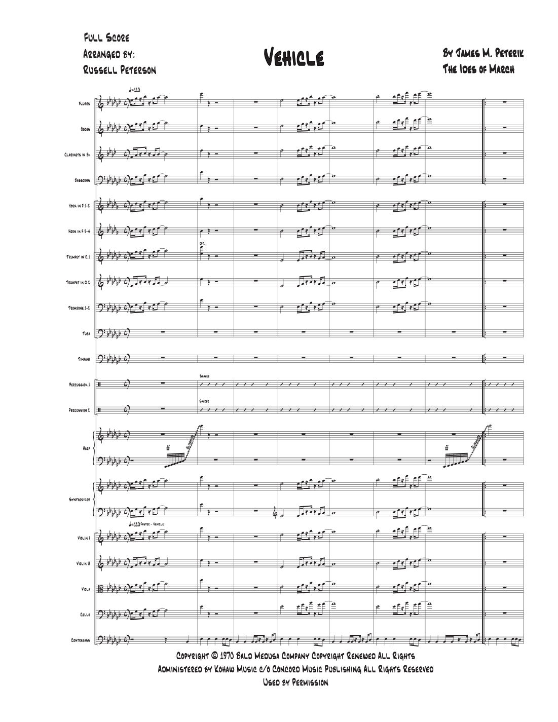 Vehicle (arr. Russ Peterson) by The Ides Of March 管弦乐团 - 预览