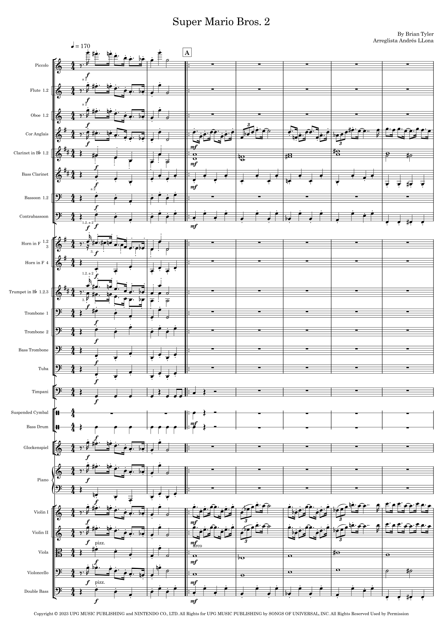 Super Mario Bros. Opus (arr. Andrés LLona) by Brian Tyler Full Orchestra (超级马里奥兄弟作品,管弦乐团) - 预览