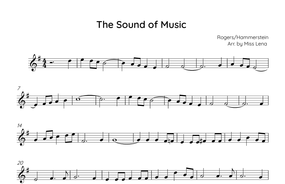 The Sound Of Music by Rodgers & Hammerstein Sheet Music for Real