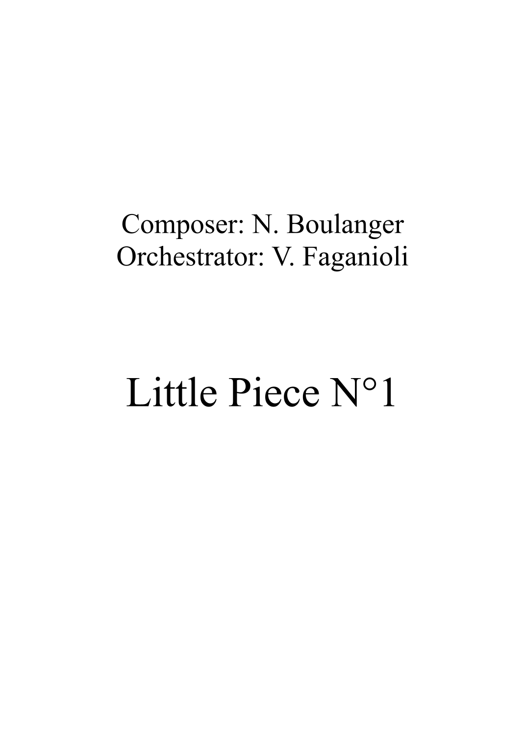 Little piece N° 1 (arr. Valdeci Faganioli) by Valdeci Faganioli 管弦乐团 - 预览