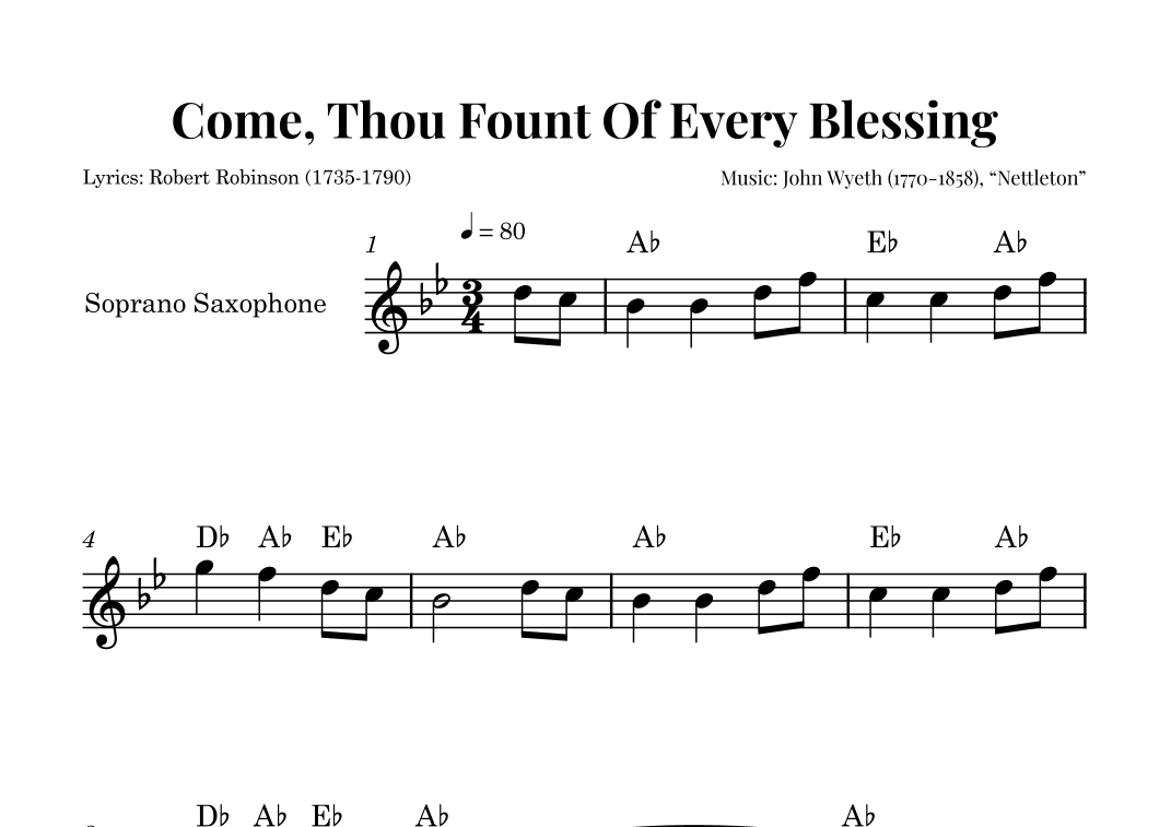 NETTLETON (Come, Thou Fount Of Every Blessing) | EASY ARRANGEMENT (arr. Glauco Fernandes) Digital Sheet Music