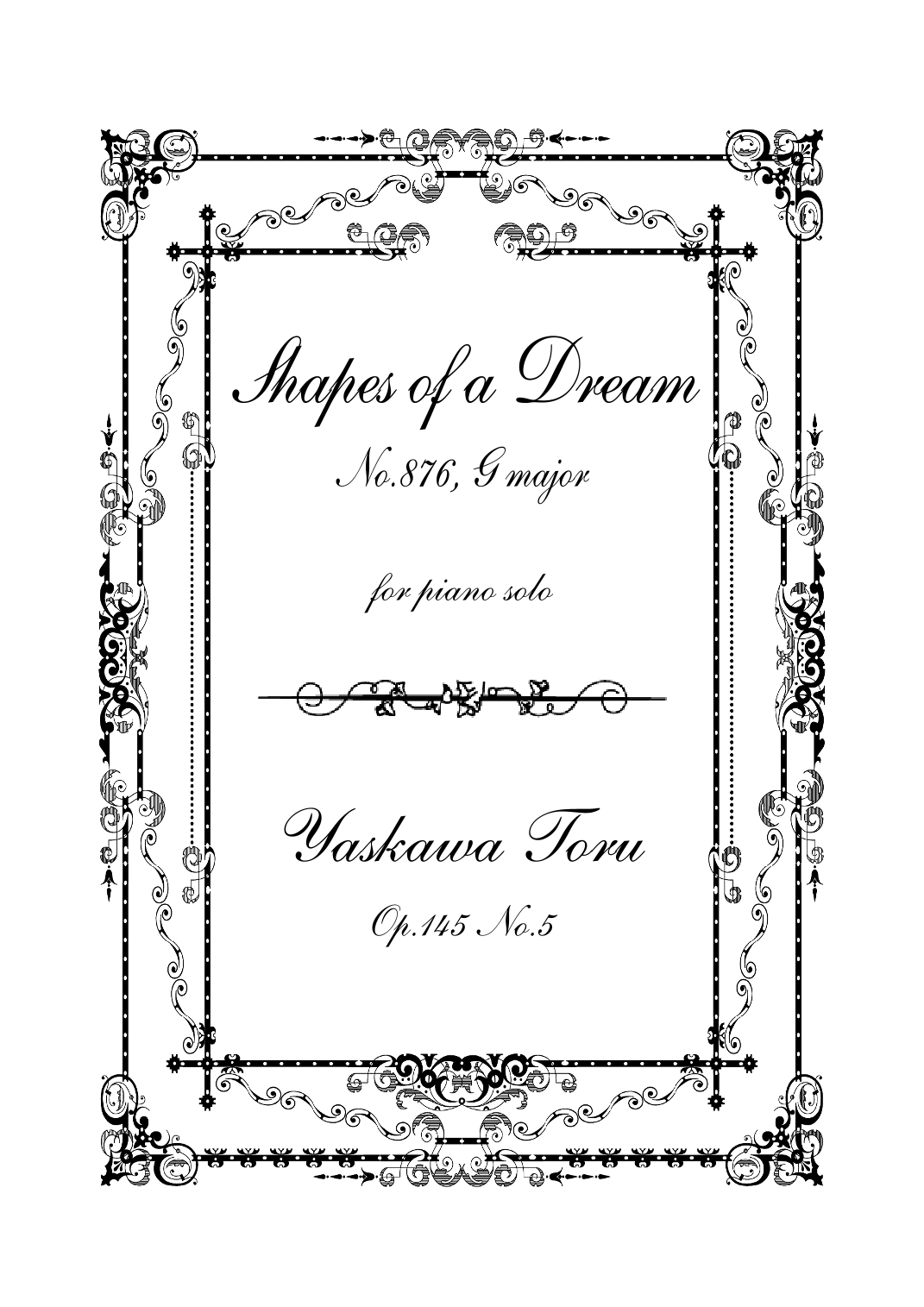Shapes of a Dream No.876, G major, Op.145 No.5 Digital Sheet Music