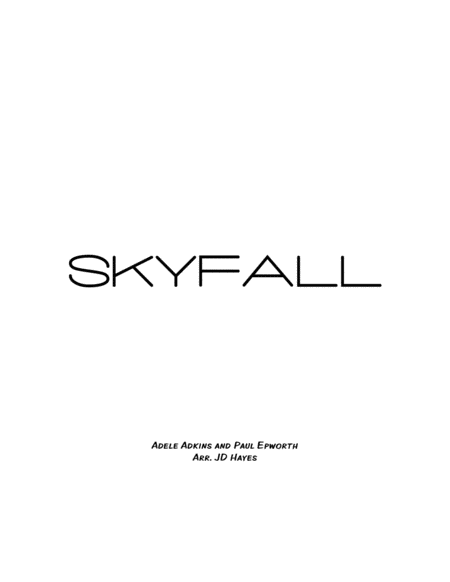 Skyfall (arr. JD Hayes) Digitale Noten