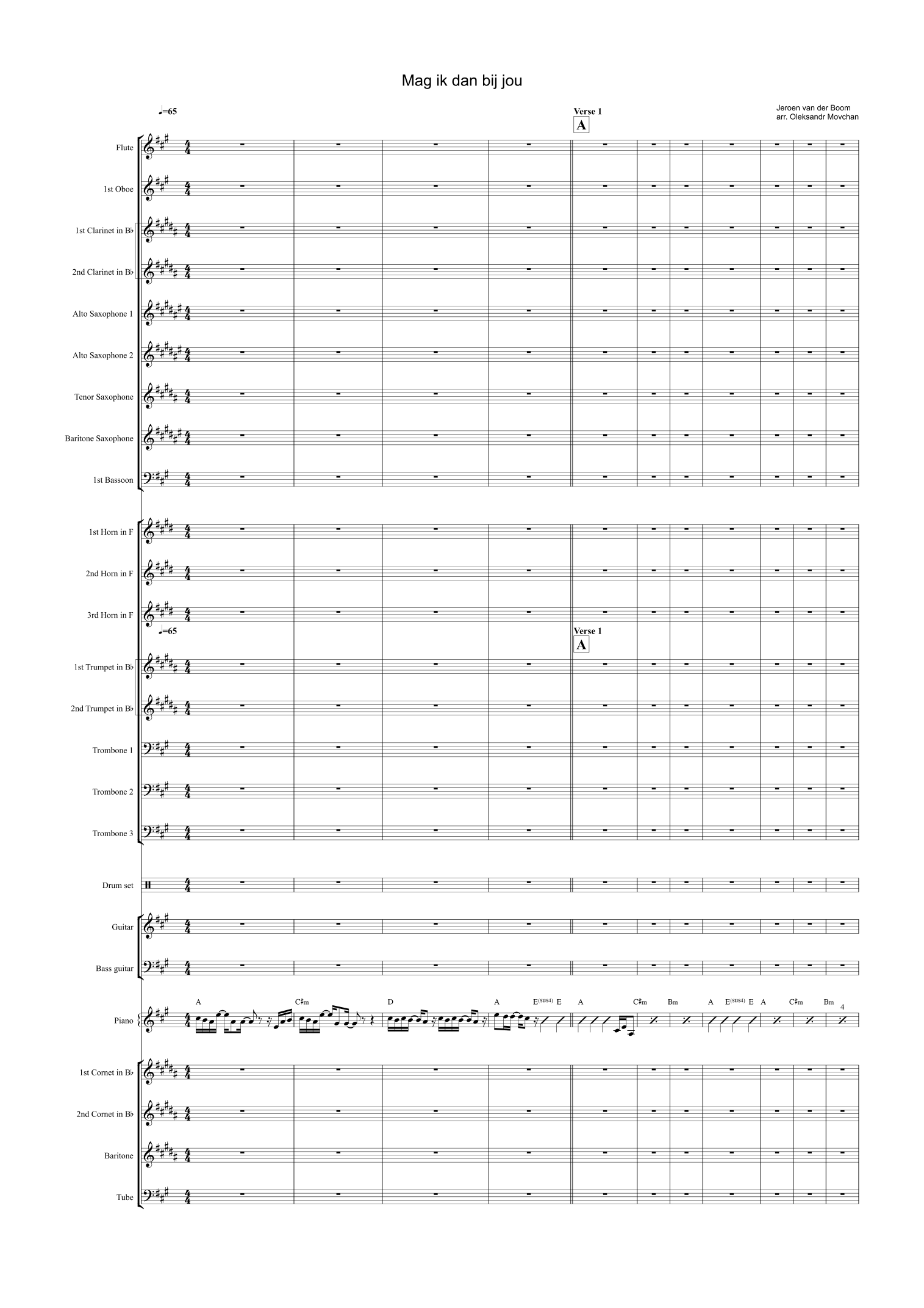 Mag ik dan bij jou (arr. Oleksandr Movchan) by Jeroen van der Boom Full Orchestra