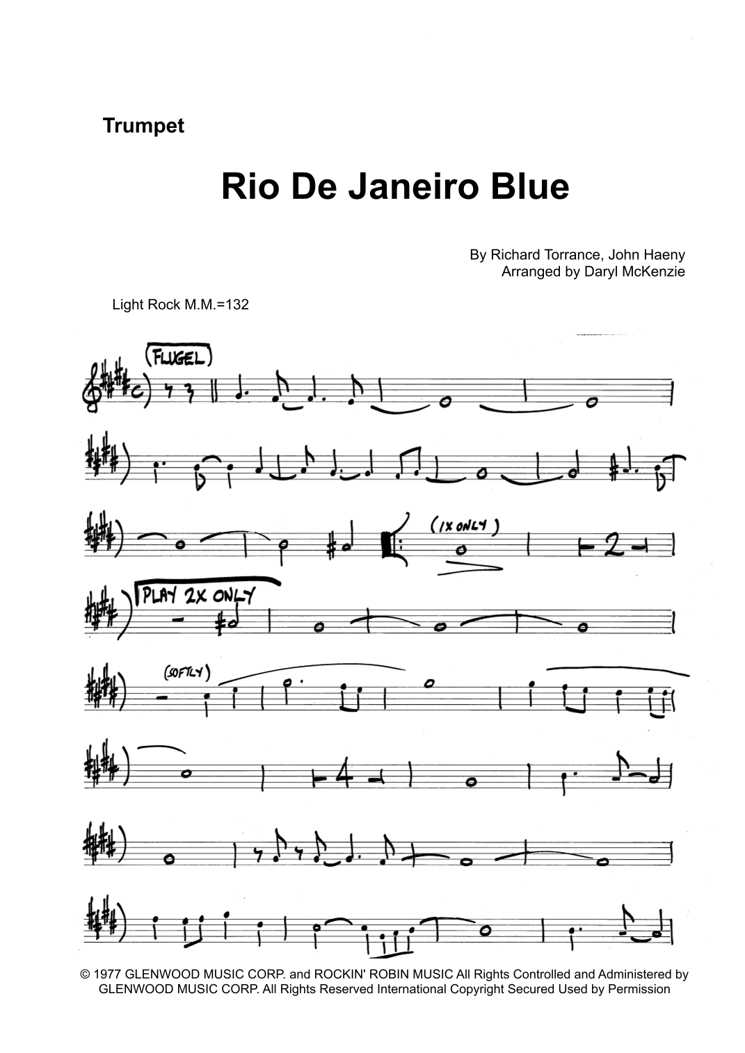 Len Del Rio Rio De Janeiro Blue by Randy Crawford Sheet Music for Performance ...