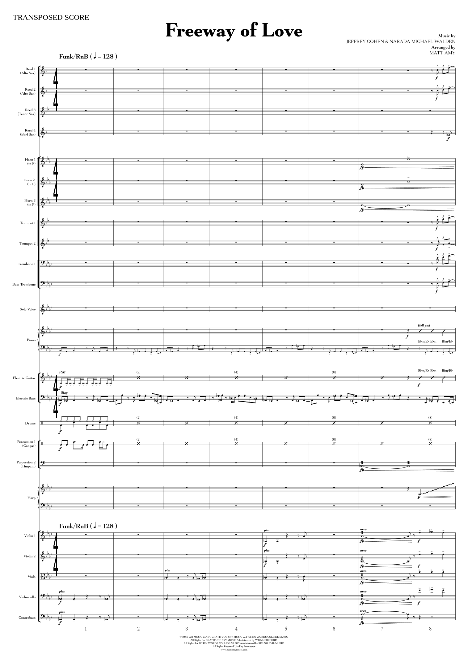 Freeway Of Love (arr. Matt Amy) by Aretha Franklin Full Orchestra