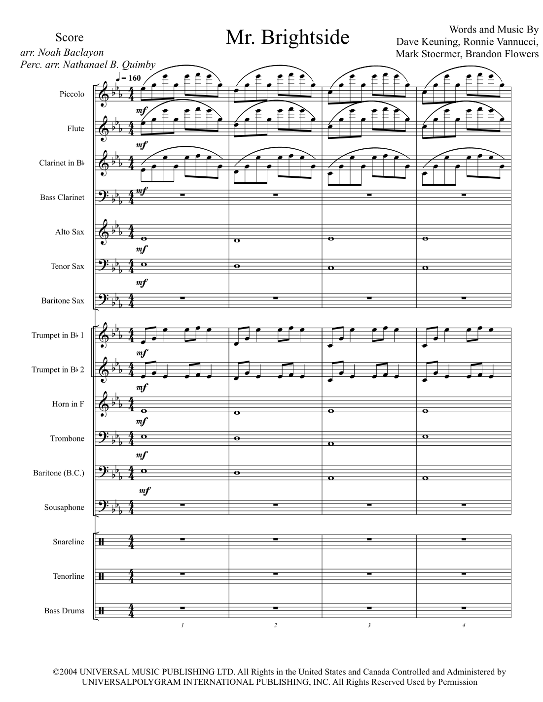 Mr. Brightside (arr. Noah Baclayon, Percussion arranged by Nathanael