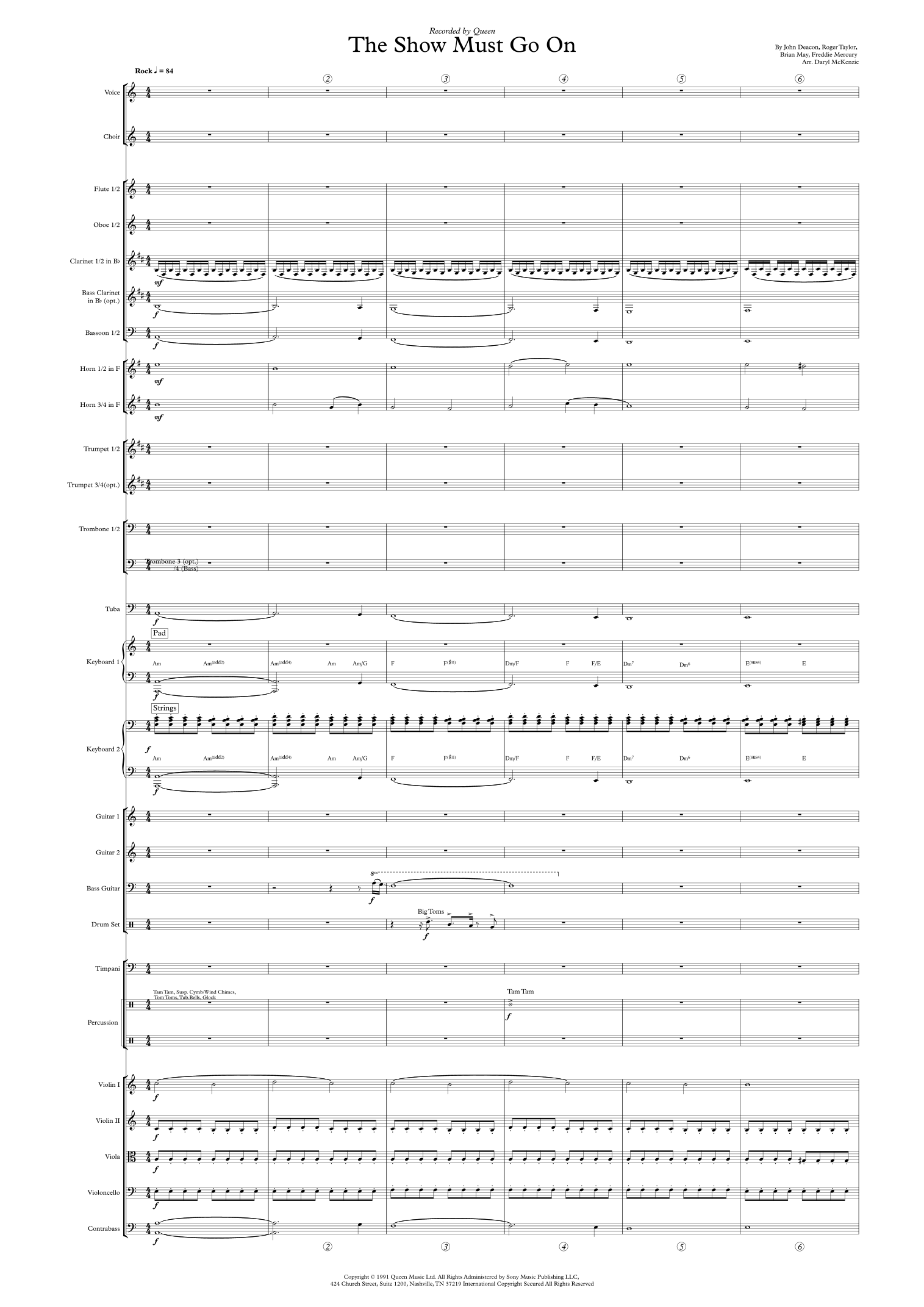 The Show Must Go On (arr. Daryl McKenzie) by Queen 管弦乐团 - 预览