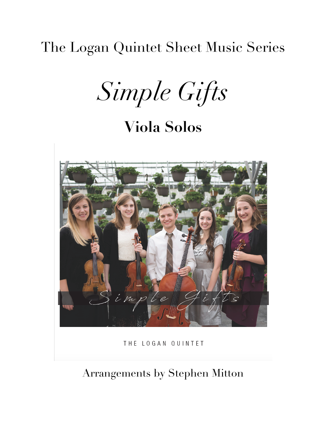 Interactive Digital Sheet Music preview of 'Solos from the Album Simple Gifts (Viola Book) (arr. Stephen Mitton)' by The Logan Quintet, Viola and Piano page 1