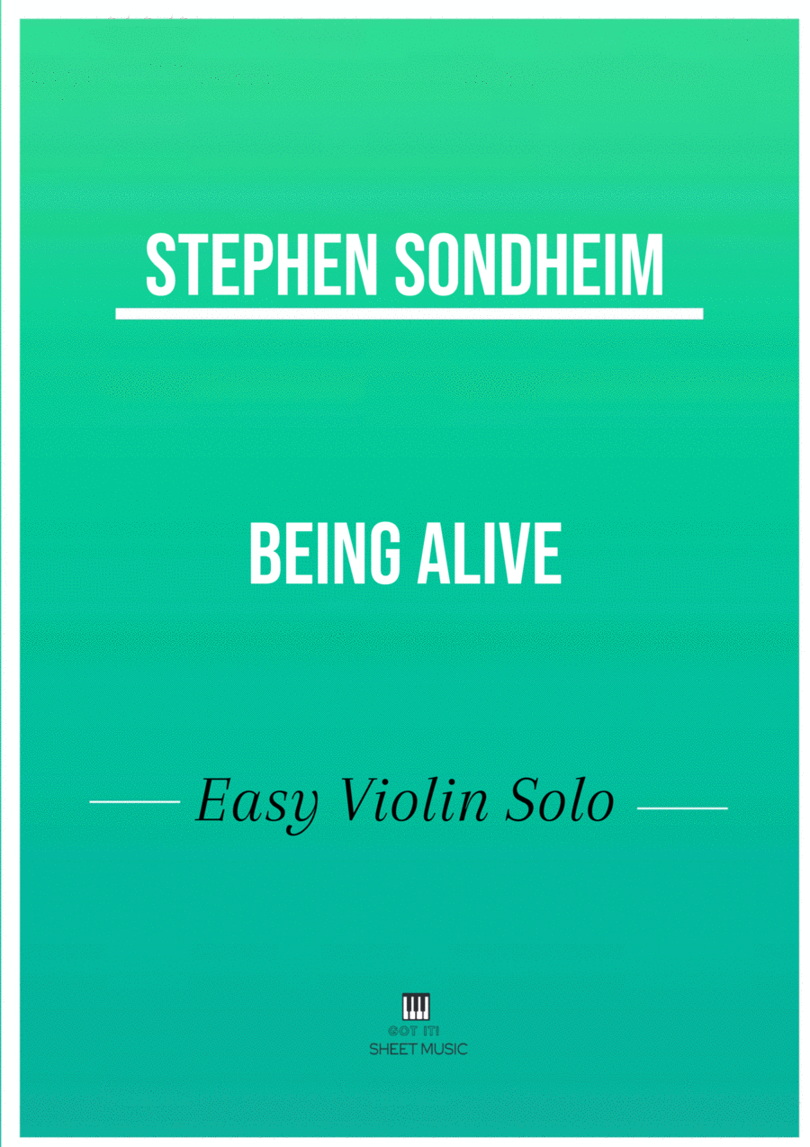 Being Alive (arr. André Laitano) by Stephen Sondheim Sheet Music for ...