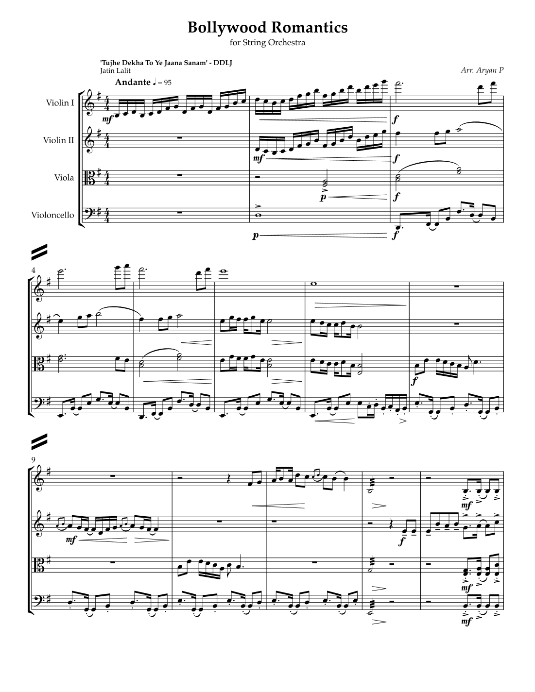 Tujhe Dekha To Ye Jaana (arr. Aryan Pise) by Jatin Pandit 管弦乐团 - 预览