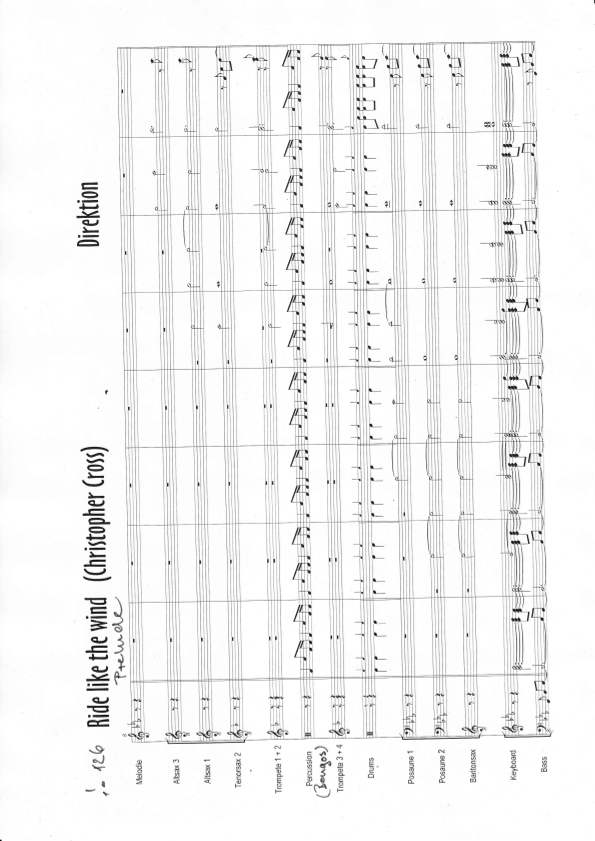 Ride Like The Wind Sheet Music Christopher Cross Performance Ensemble