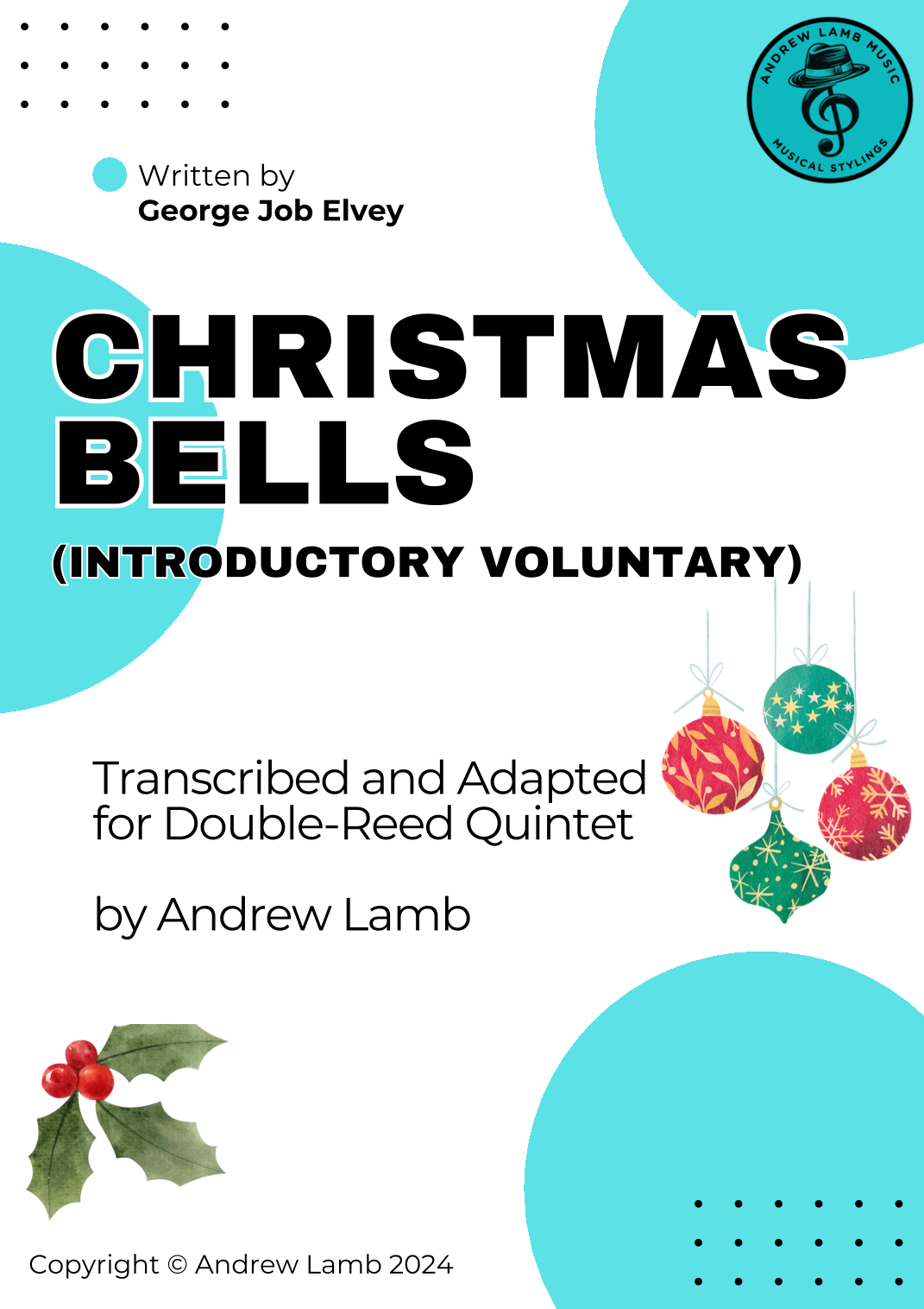 George Job Elvey | Christmas Bells | for Double-Reed Quintet (arr. Andrew Lamb) Partition Digitale