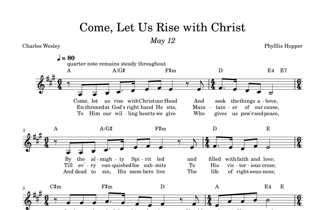Come, Let Us Rise with Christ (arr. Phyllis Hopper) by Phyllis Hopper ...