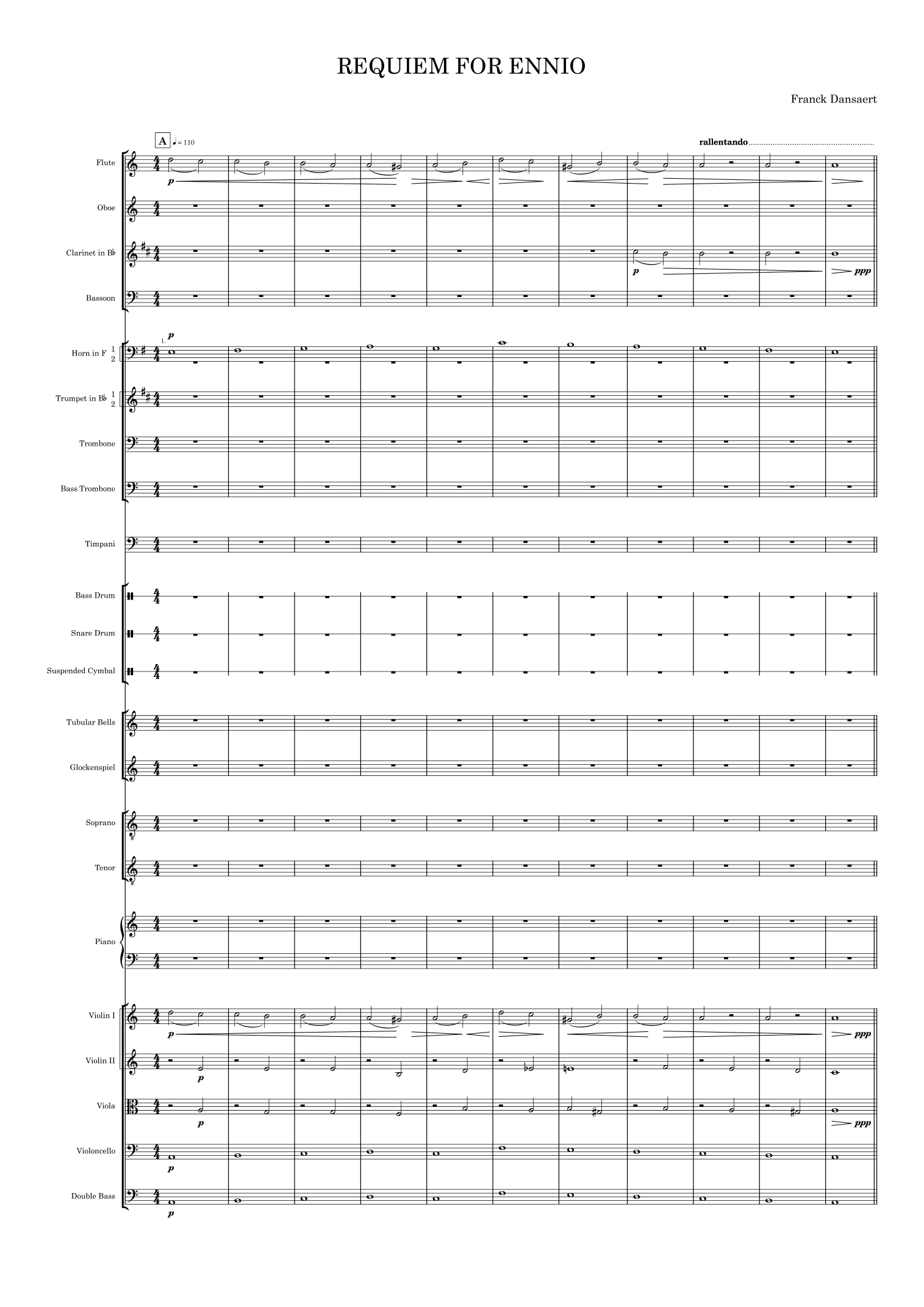 Requiem for Ennio - Score Only by Franck Dansaert Full Orchestra