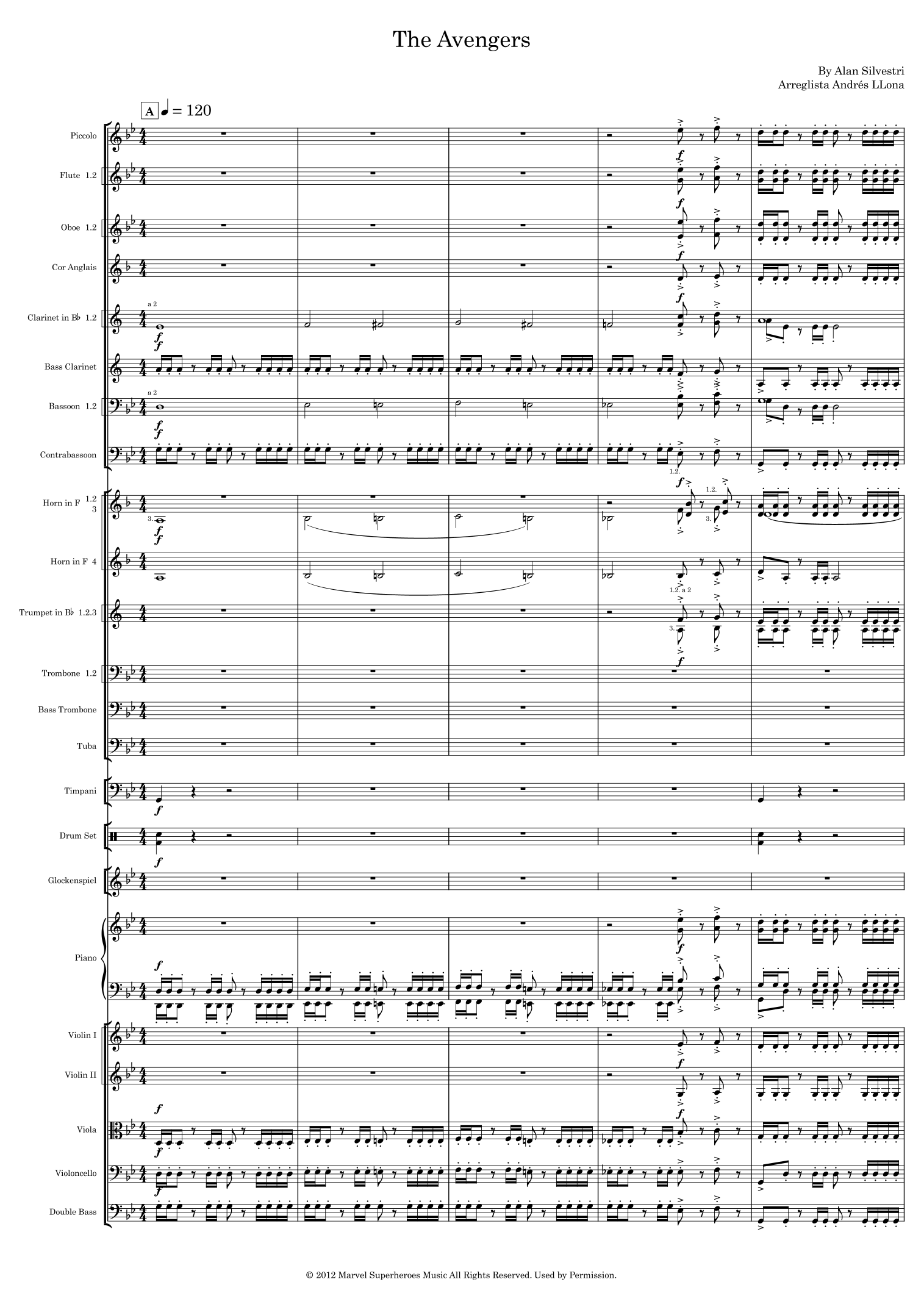 The Avengers (arr. Andrés LLona) by Alan Silvestri Full Orchestra